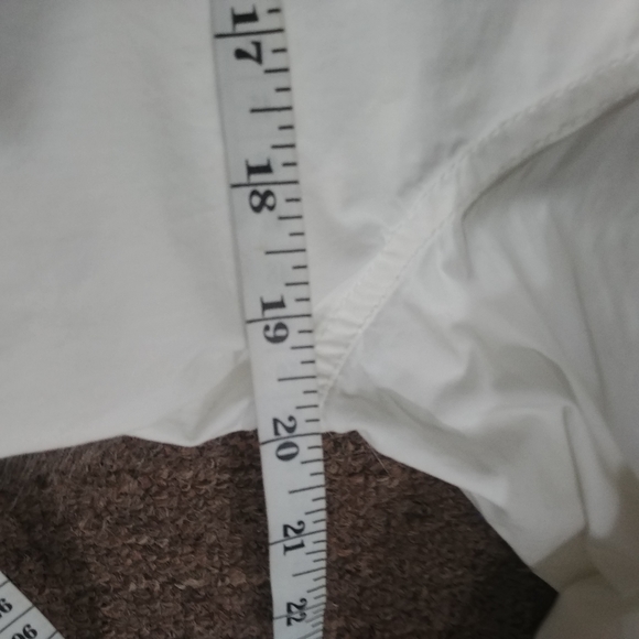 $209 Current/Elliot | white cotton open back bow dress shirt button down 3 - Picture 9 of 11